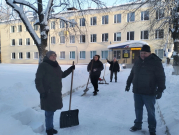 Зимний субботник в Смоленском казачьем институте промышленных технологий и бизнеса ❄