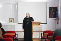 В Смоленском казачьем институте состоялась встреча с протоиереем Олегом Переверзевым